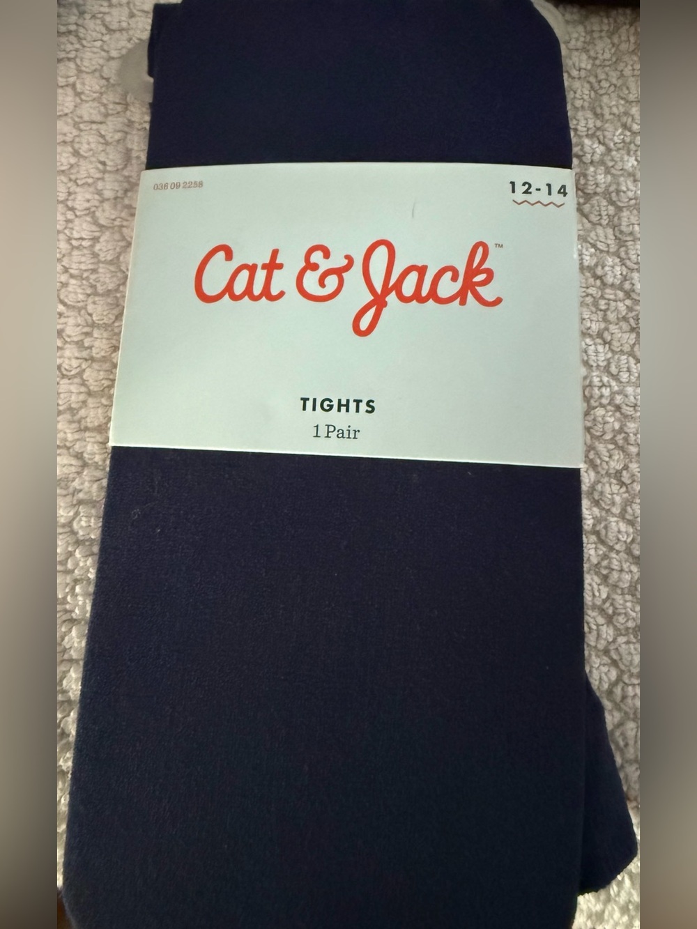 Cat & Jack Footed Tights - Deep Navy Size 12-14